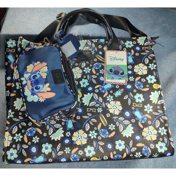 Disney Stitch Travel Bag Set, 3pc., Tote, Crossbody and Name Tag. - Picture 13 of 14